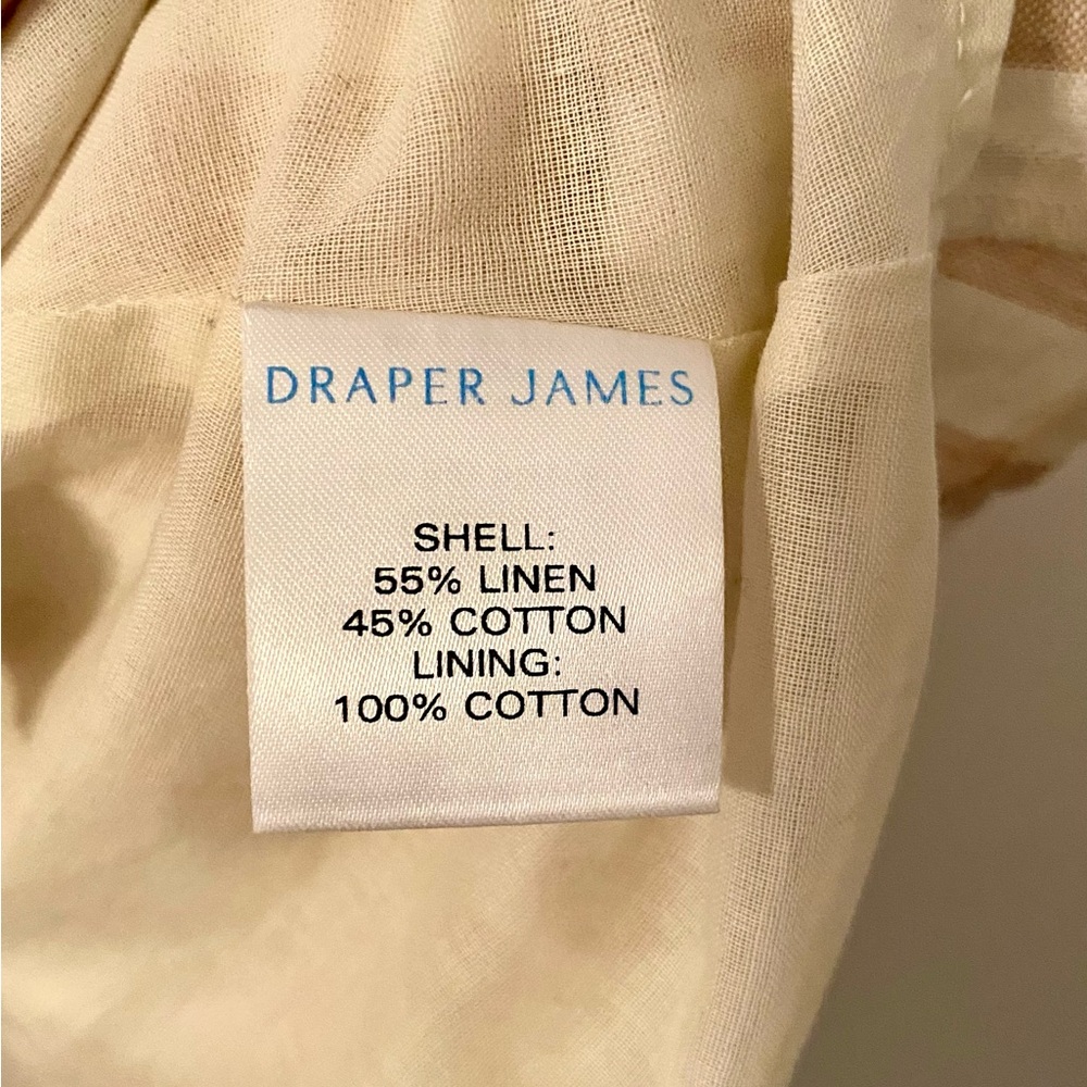 Draper James Maddie Babydoll Dress Women’s Size Medium linen Striped nautical - Picture 8 of 10